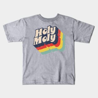 Holy Moly Seventies funky text Kids T-Shirt